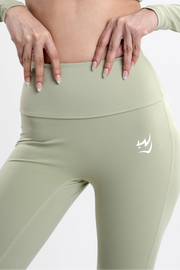 WIT Flo Women’s High-Waisted Ruched Flared Gym Leggings | Pack of 2
