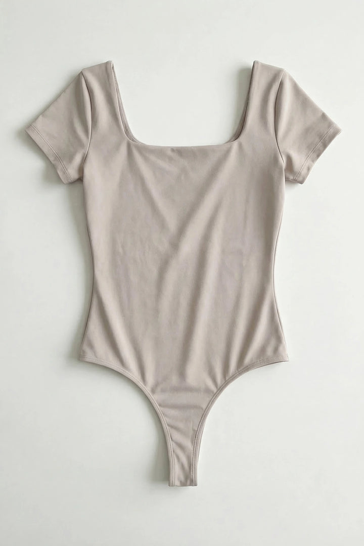 WIT Flo Women’s Squared-Neck Seamless Thong Bodysuit - Pack of 3